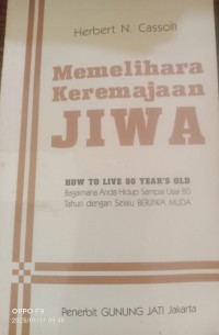 Image of Memelihara Keremajaan Jiwa